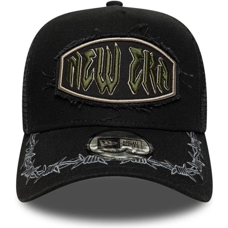 kepsar-bojd-svart-snapback-e-frame-distressed-patch-av-new-era