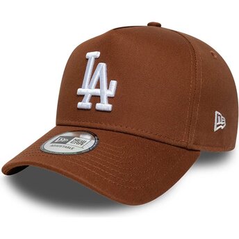 Kepsar böjd brun snapback E Frame League Essential från Los Angeles Dodgers MLB av New Era