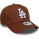 kepsar-bojd-brun-snapback-e-frame-league-essential-fran-los-angeles-dodgers-mlb-av-new-era