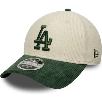 Kepsar böjd beige snapback 9FORTY M-Crown Cord från Los Angeles Dodgers MLB av New Era