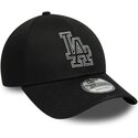 kepsar-bojd-svart-justerbart-band-9forty-metallic-outline-fran-los-angeles-dodgers-mlb-av-new-era
