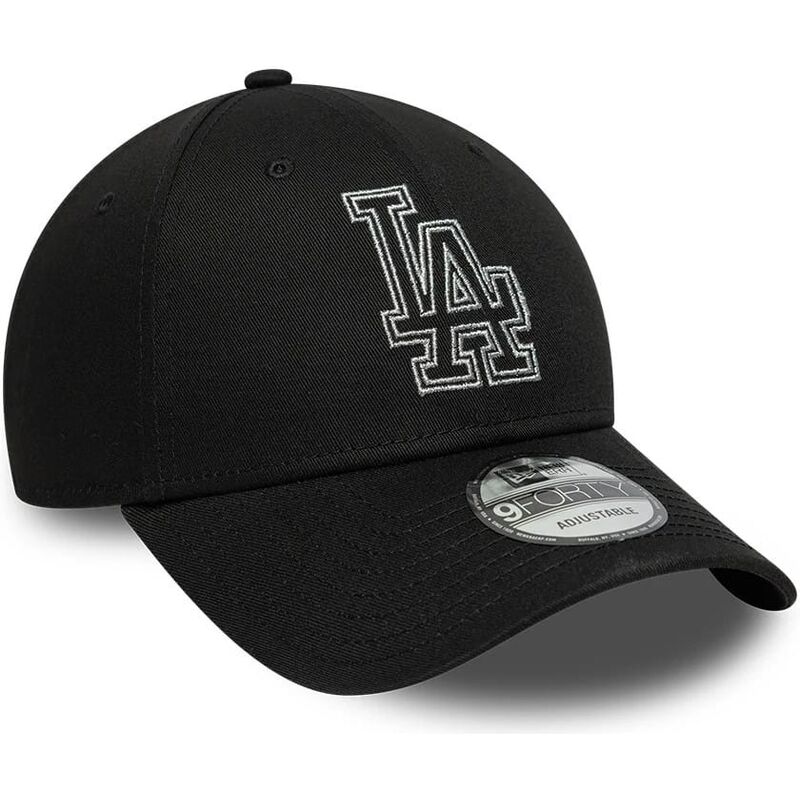 kepsar-bojd-svart-justerbart-band-9forty-metallic-outline-fran-los-angeles-dodgers-mlb-av-new-era