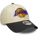 kepsar-bojd-beige-justerbart-band-9forty-colour-block-fran-los-angeles-lakers-nba-av-new-era