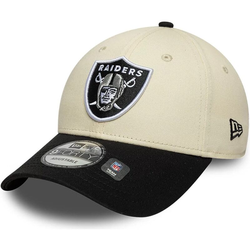 kepsar-bojd-beige-justerbart-band-9forty-colour-block-fran-las-vegas-raiders-nfl-av-new-era