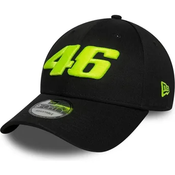 Kepsar böjd svart justerbart band 9FORTY Wordmark från Valentino Rossi VR46 MotoGP av New Era