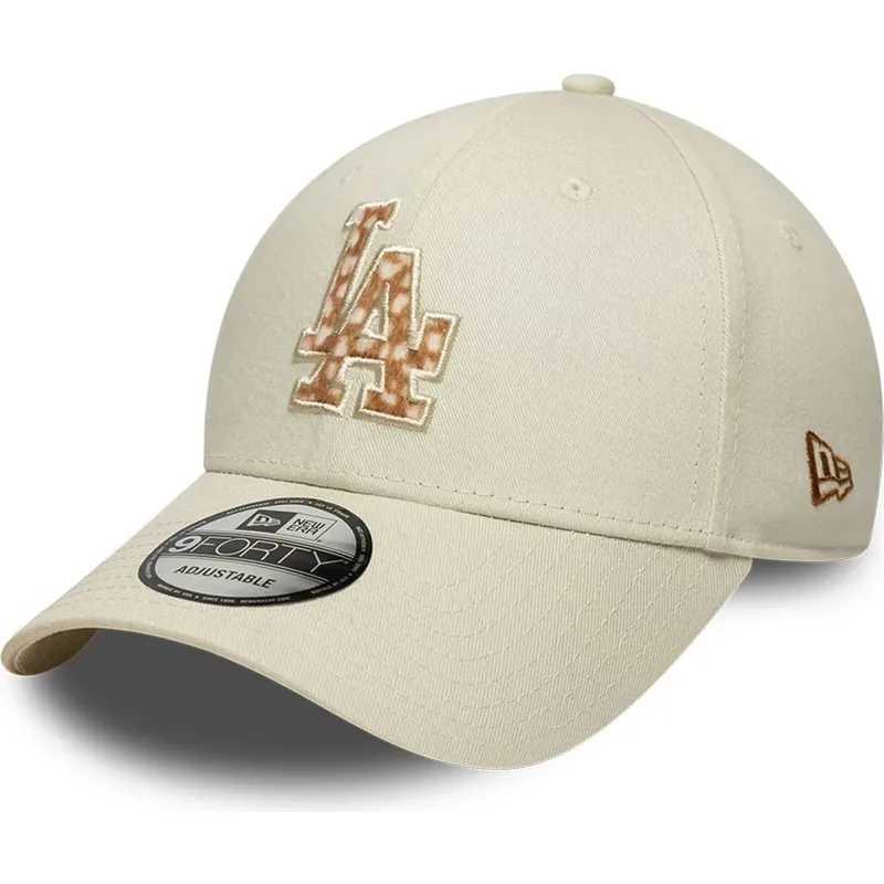 kepsar-bojd-beige-justerbart-band-9forty-faux-pony-infill-fran-los-angeles-dodgers-mlb-av-new-era