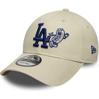 Kepsar böjd beige justerbart band 9FORTY Food Icon från Los Angeles Dodgers MLB av New Era