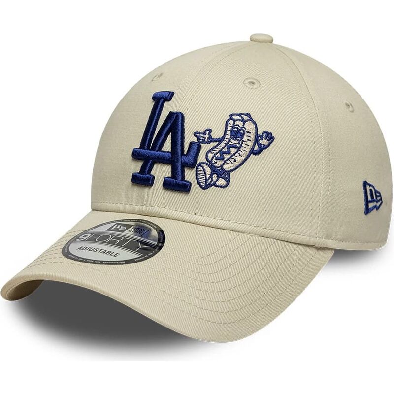 kepsar-bojd-beige-justerbart-band-9forty-food-icon-fran-los-angeles-dodgers-mlb-av-new-era