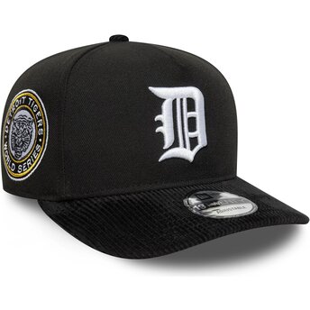 Kepsar böjd svart snapback 19TWENTY Cooperstown Cord från Detroit Tigers MLB av New Era