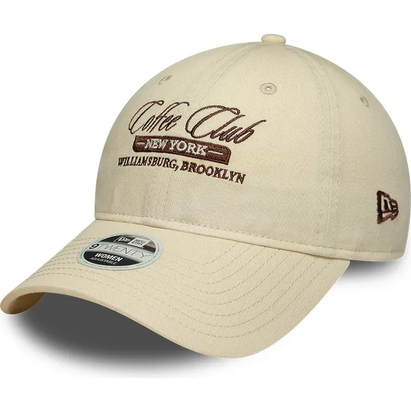 kepsar-bojd-beige-justerbart-band-9twenty-coffee-club-av-new-era