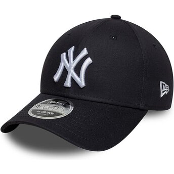 Kepsar böjd marinblå snapback 9FORTY M-Crown Side Script från New York Yankees MLB av New Era