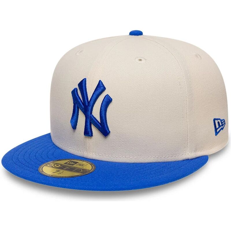 kepsar-platt-beige-justerad-59fifty-league-essential-fran-new-york-yankees-mlb-av-new-era