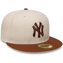 kepsar-platt-brun-justerad-59fifty-league-essential-fran-new-york-yankees-mlb-av-new-era