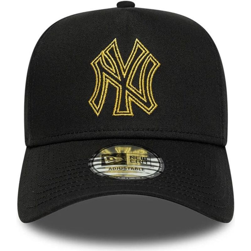 kepsar-bojd-svart-snapback-dorado-e-frame-metallic-outline-fran-new-york-yankees-mlb-av-new-era