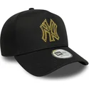 kepsar-bojd-svart-snapback-dorado-e-frame-metallic-outline-fran-new-york-yankees-mlb-av-new-era