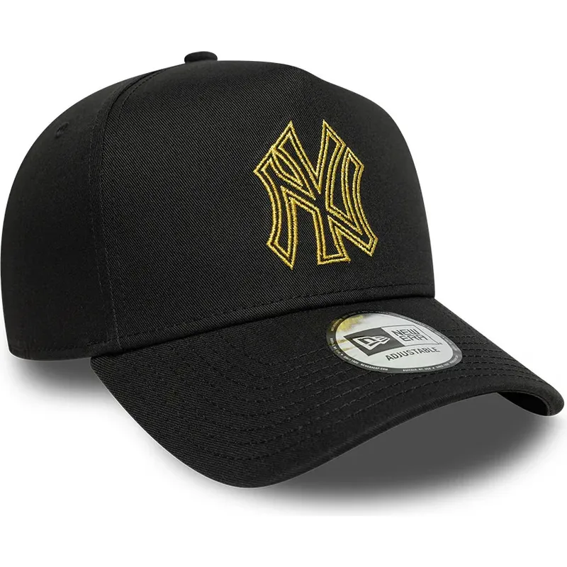 kepsar-bojd-svart-snapback-dorado-e-frame-metallic-outline-fran-new-york-yankees-mlb-av-new-era