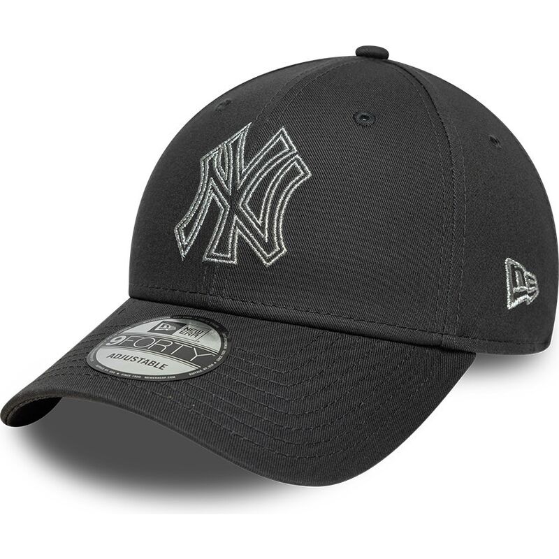 kepsar-bojd-gra-justerbart-band-9forty-metallic-outline-fran-new-york-yankees-mlb-av-new-era