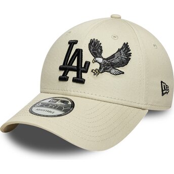 Kepsar böjd beige justerbart band 9FORTY Outdoor Icon från Los Angeles Dodgers MLB av New Era