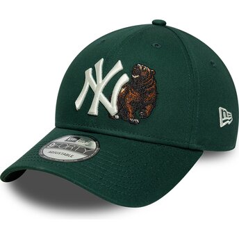 Kepsar böjd grön justerbart band 9FORTY Outdoor Icon från New York Yankees MLB av New Era