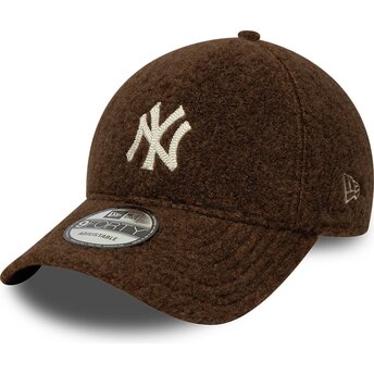 Kepsar böjd brun snapback 9FORTY Winter Borg från New York Yankees MLB av New Era