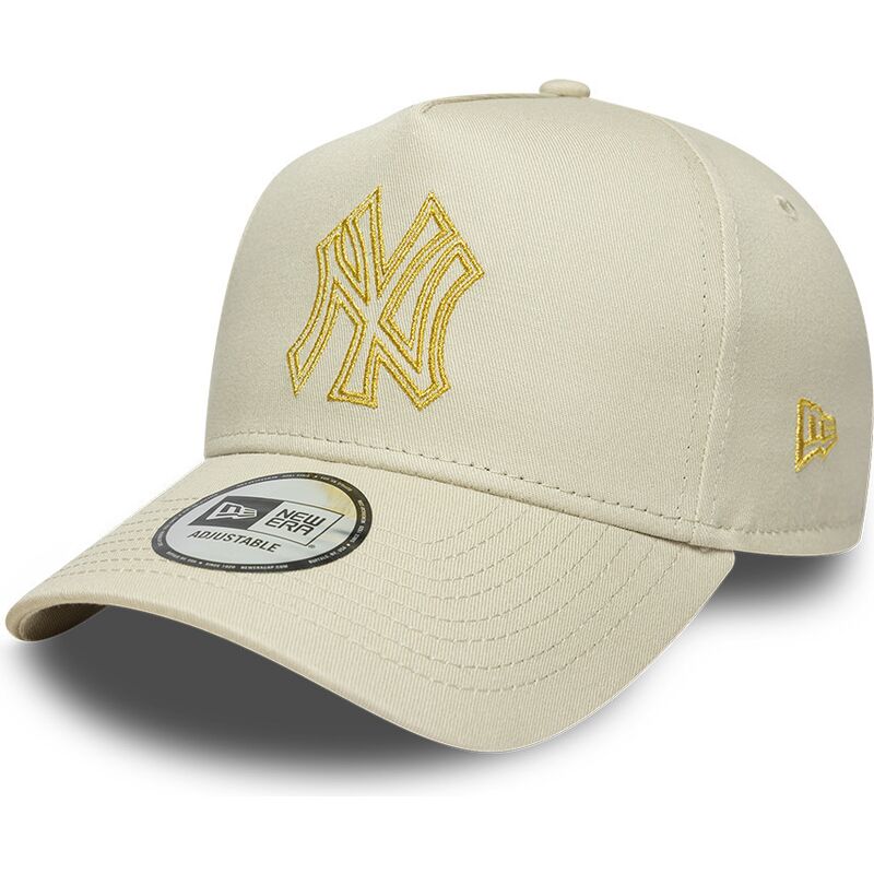 kepsar-bojd-beige-snapback-dorado-e-frame-metallic-outline-fran-new-york-yankees-mlb-av-new-era