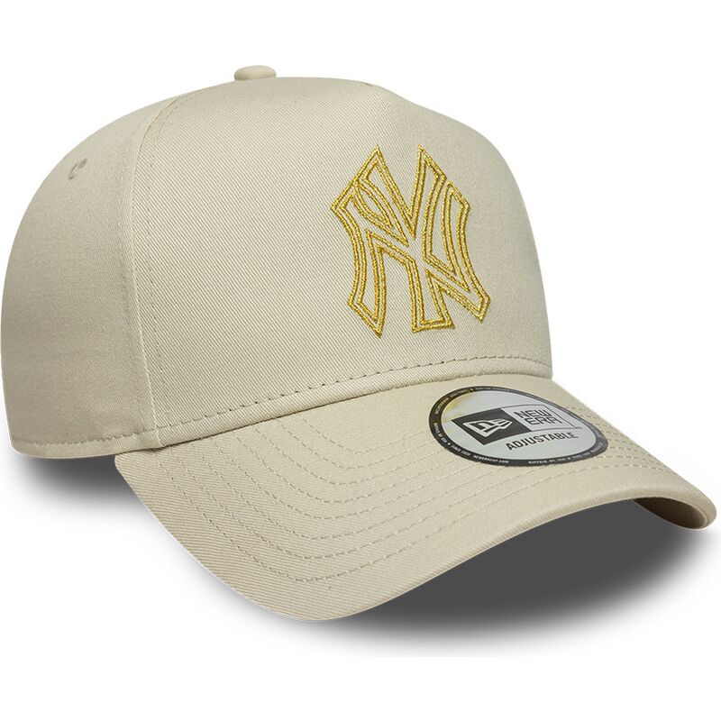 kepsar-bojd-beige-snapback-dorado-e-frame-metallic-outline-fran-new-york-yankees-mlb-av-new-era