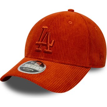 Kepsar böjd apelsin justerbart band 9FORTY M-Crown Cord från Los Angeles Dodgers MLB av New Era