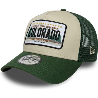 Kepsar böjd grön snapback A Frame License Plate från Colorado av New Era