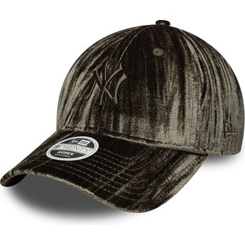 Kepsar böjd grön justerbart band 9TWENTY Velour från New York Yankees MLB av New Era