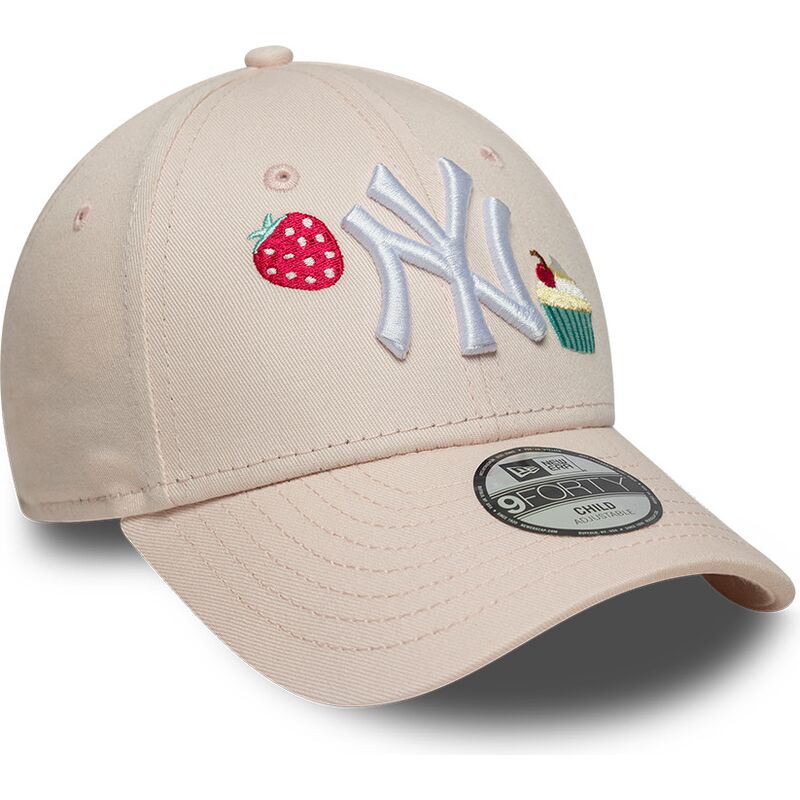 kepsar-bojd-rosa-justerbart-band-for-barn-9forty-food-icon-cupcake-fran-new-york-yankees-mlb-av-new-era