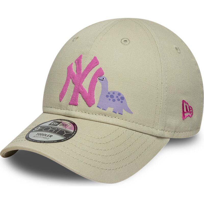 kepsar-bojd-beige-justerbart-band-for-barn-rosa-9forty-dino-icon-fran-new-york-yankees-mlb-av-new-era