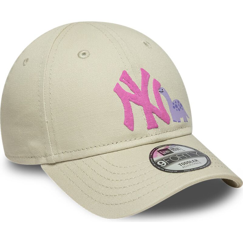 kepsar-bojd-beige-justerbart-band-for-barn-rosa-9forty-dino-icon-fran-new-york-yankees-mlb-av-new-era
