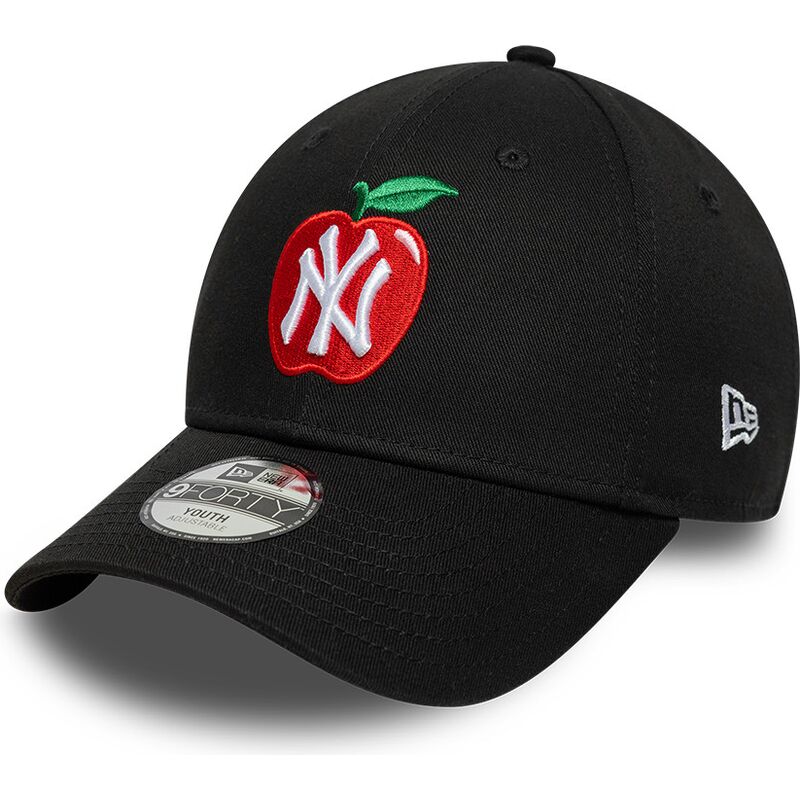 kepsar-bojd-svart-justerbart-band-for-barn-9forty-fruit-icon-apple-fran-new-york-yankees-mlb-av-new-era