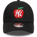 kepsar-bojd-svart-justerbart-band-for-barn-9forty-fruit-icon-apple-fran-new-york-yankees-mlb-av-new-era