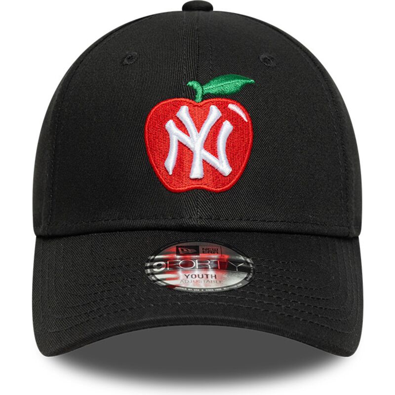 kepsar-bojd-svart-justerbart-band-for-barn-9forty-fruit-icon-apple-fran-new-york-yankees-mlb-av-new-era