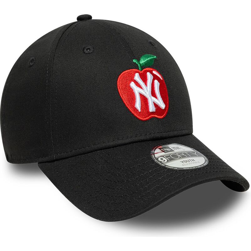 kepsar-bojd-svart-justerbart-band-for-barn-9forty-fruit-icon-apple-fran-new-york-yankees-mlb-av-new-era