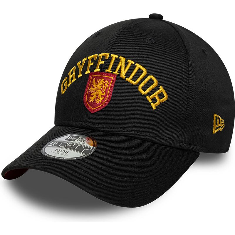 kepsar-bojd-svart-snapback-for-barn-9forty-wordmark-fran-gryffindor-harry-potter-av-new-era