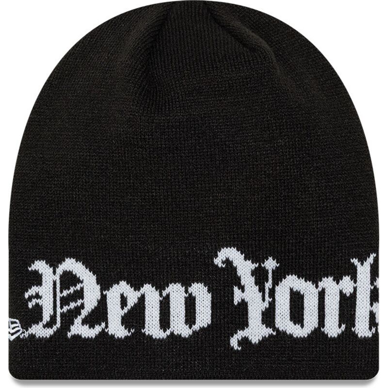 mossor-svart-knit-skully-wordmark-fran-new-york-yankees-mlb-av-new-era