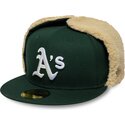 kepsar-platt-gron-justerad-59fifty-dogear-world-series-fran-oakland-athletics-mlb-av-new-era