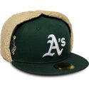 kepsar-platt-gron-justerad-59fifty-dogear-world-series-fran-oakland-athletics-mlb-av-new-era