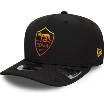 Kepsar böjd svart snapback 9SEVENTY Stretch Snap REPREVE från Associazione Sportiva Roma Serie A av New Era