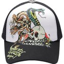 kepsar-bojd-svart-snapback-snake-and-skull-av-ed-hardy