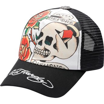 Kepsar böjd svart snapback Before Dishonor av Ed Hardy