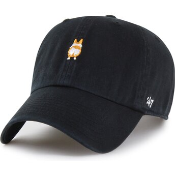 Kepsar böjd svart justerbart band Clean Up Base Runner Icon Dog av 47 Brand