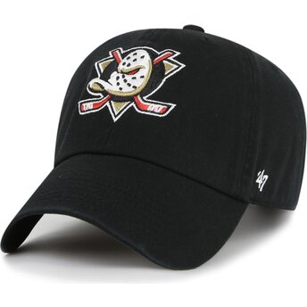 Kepsar böjd svart justerbart band Clean Up från Anaheim Ducks NHL av 47 Brand