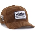 kepsar-bojd-brun-snapback-hitch-rf-cord-patch-fran-new-york-yankees-mlb-av-47-brand