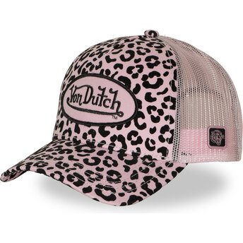 Kepsar böjd leopard snapback rosa VERLE av Von Dutch