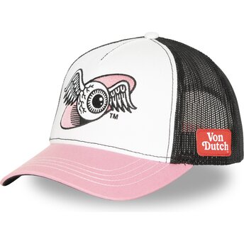 Kepsar böjd rosa snapback OEIL av Von Dutch