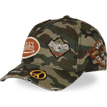 Kepsar böjd kamouflage snapback KAMO01 av Von Dutch