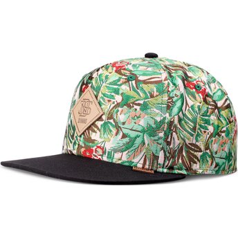 Kepsar platt grön snapback Woven Jungle av Djinns